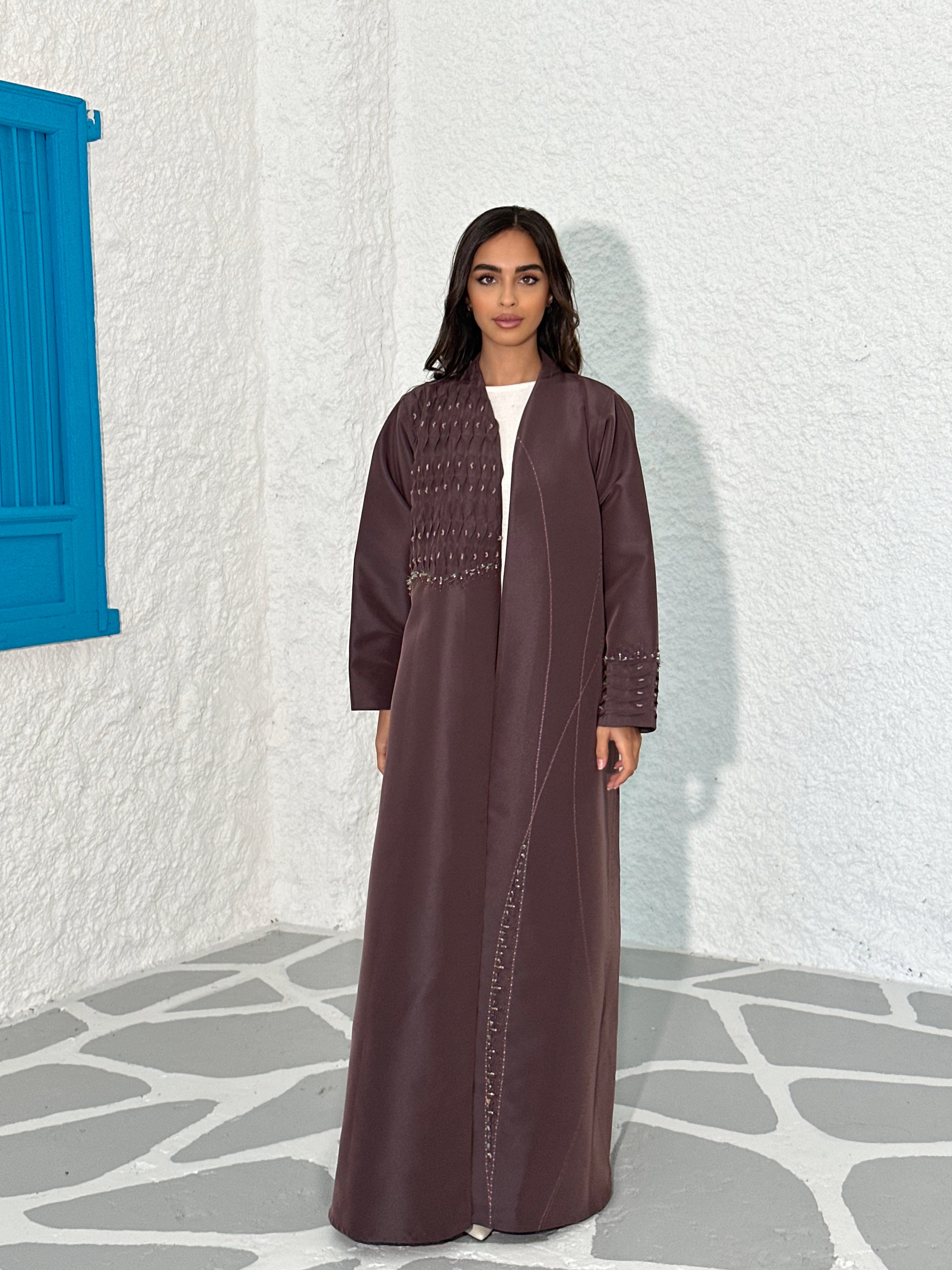 ELEGANT BROWN ABAYA #393