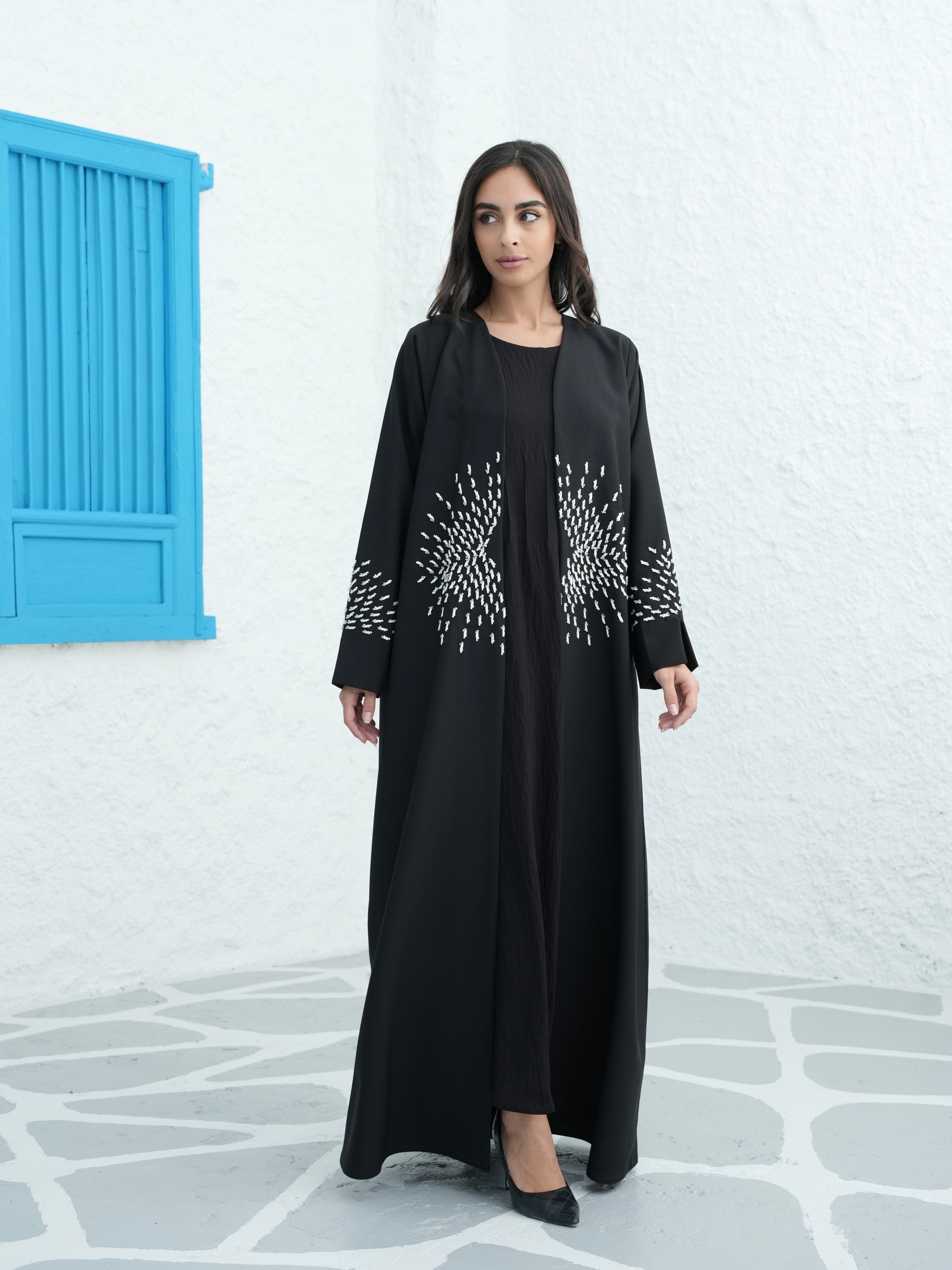 ELEGANT BLACK ABAYA #405