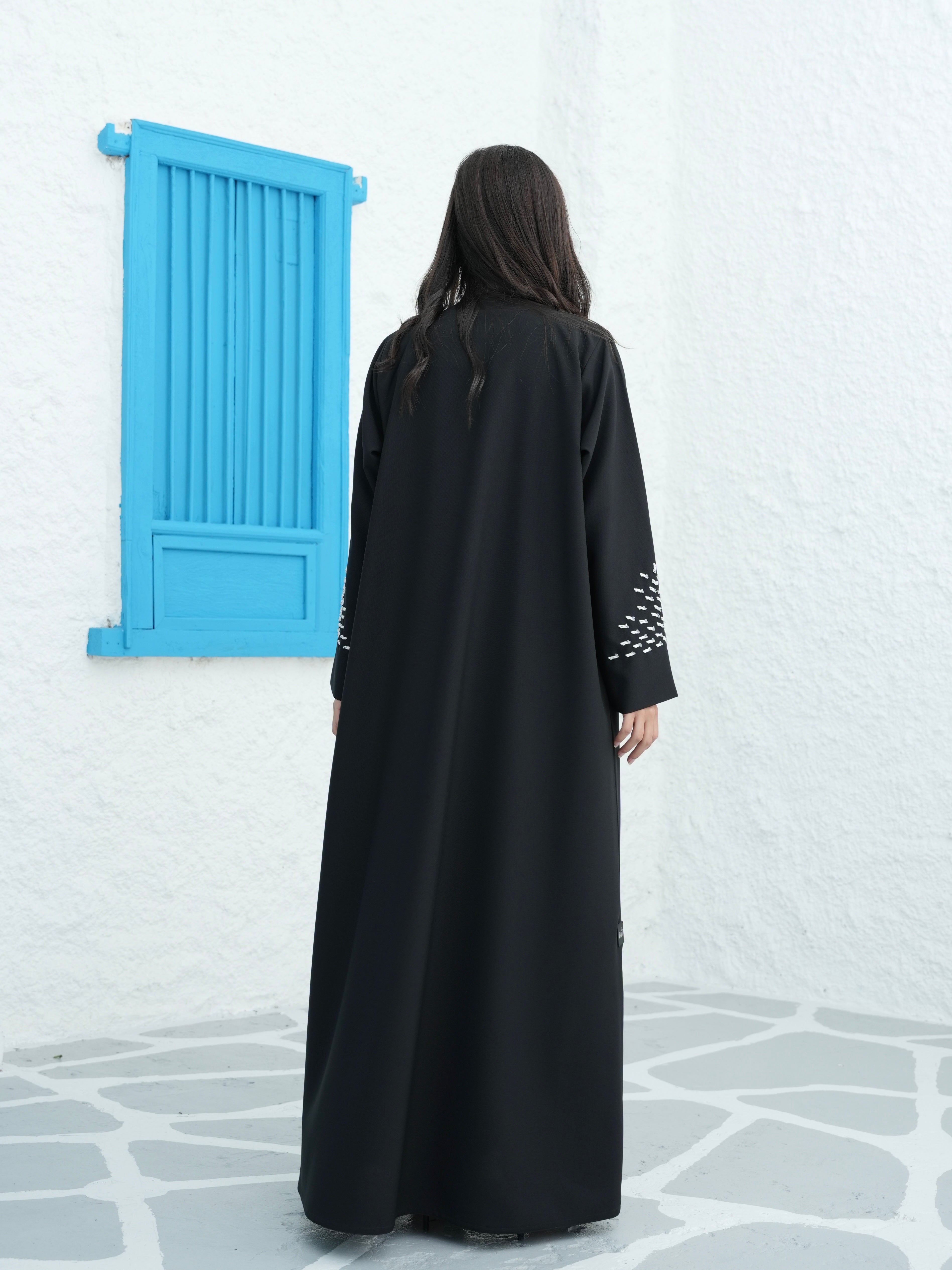 ELEGANT BLACK ABAYA #405