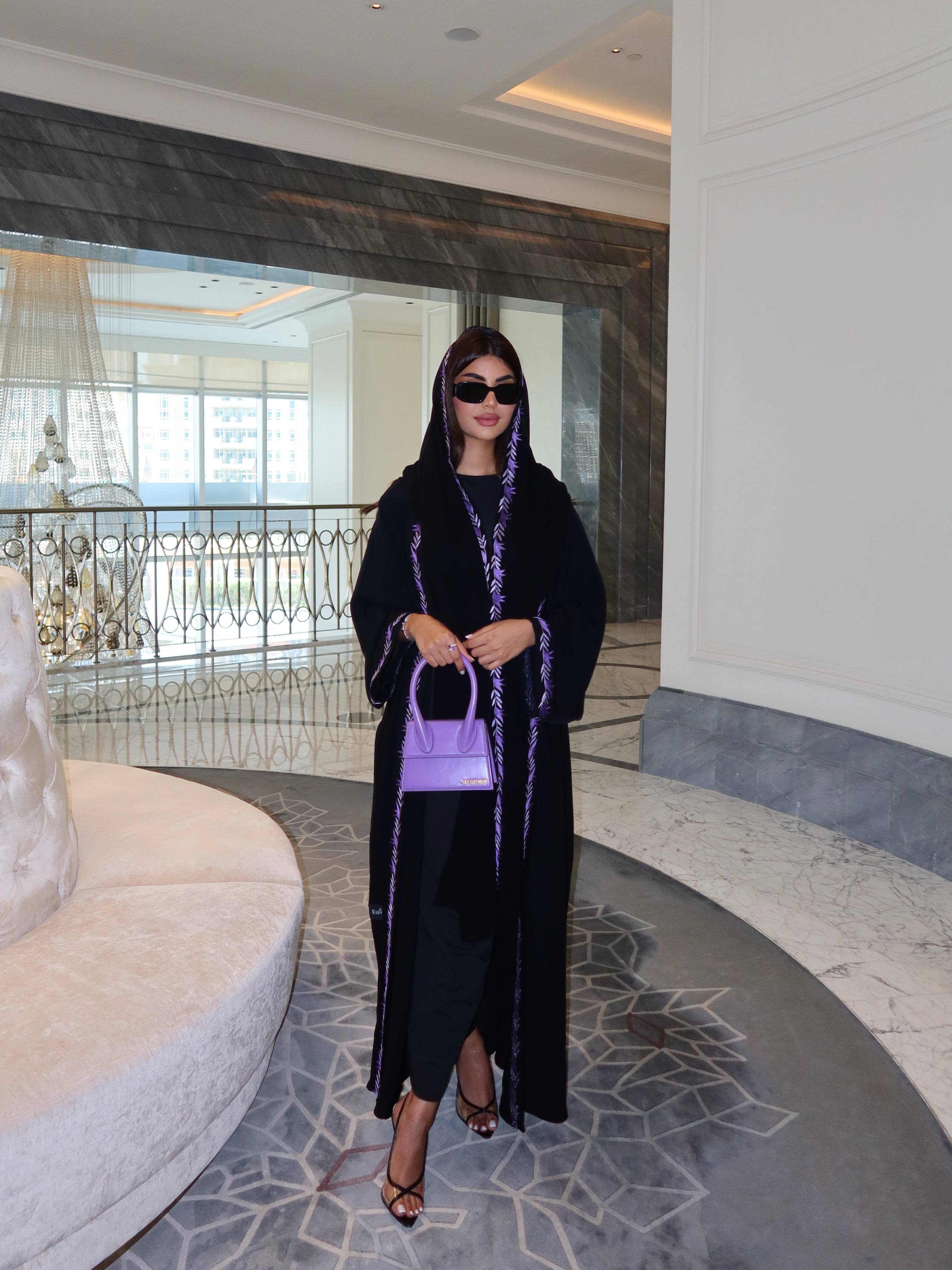 LAVENDER LEAVES ABAYA #491