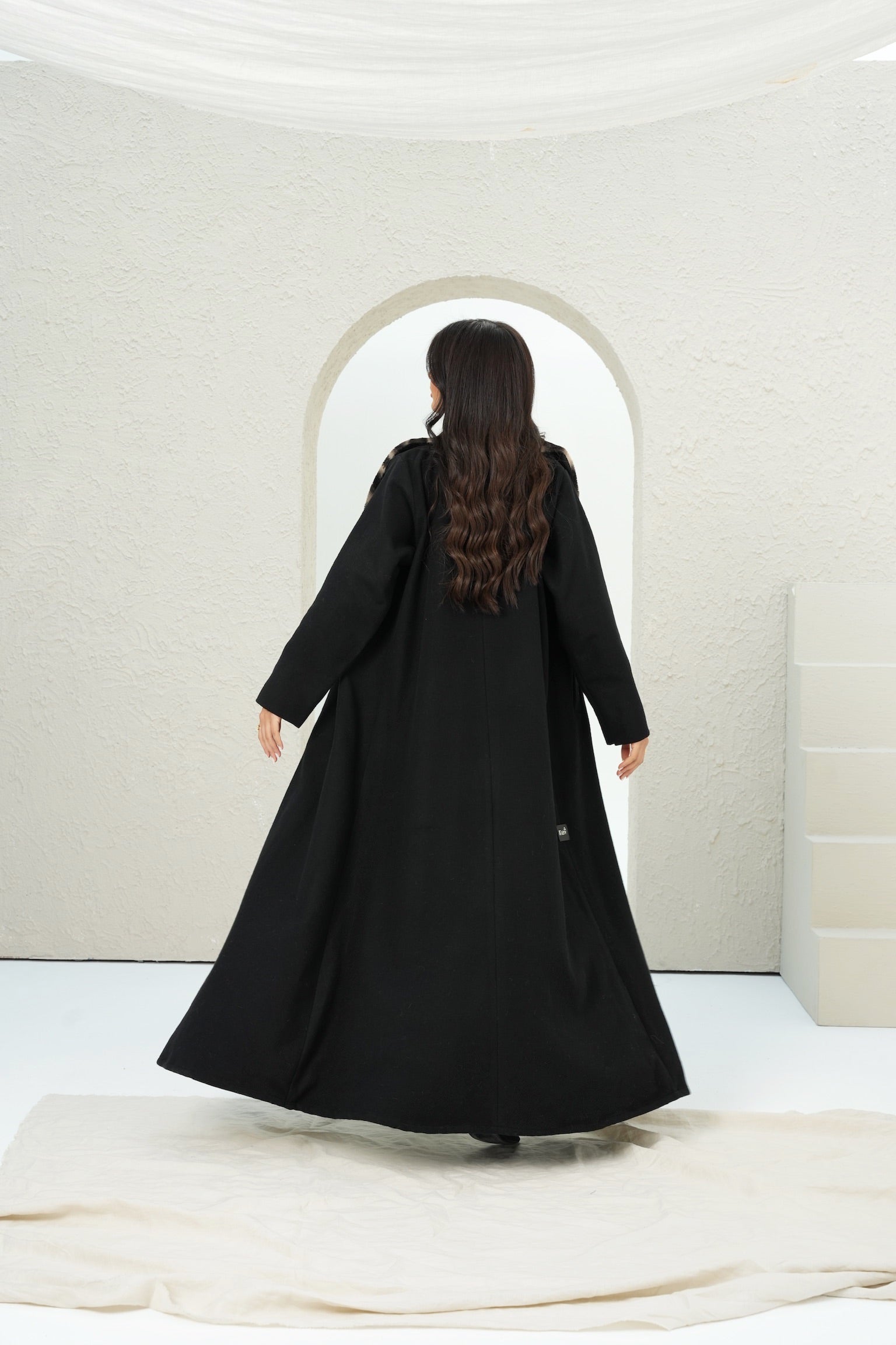 ELEGANT FUR COAT ABAYA #523