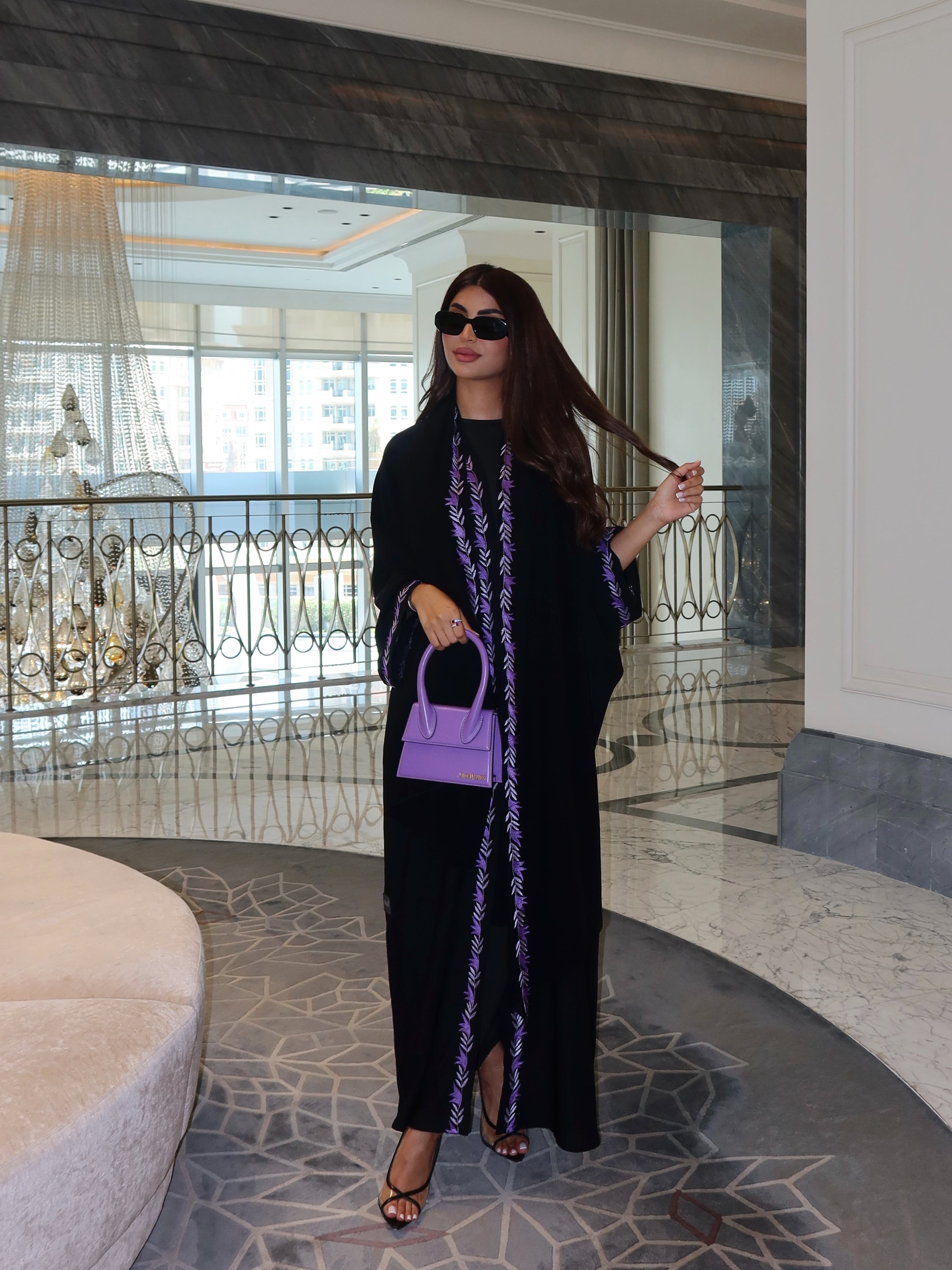 LAVENDER LEAVES ABAYA #491