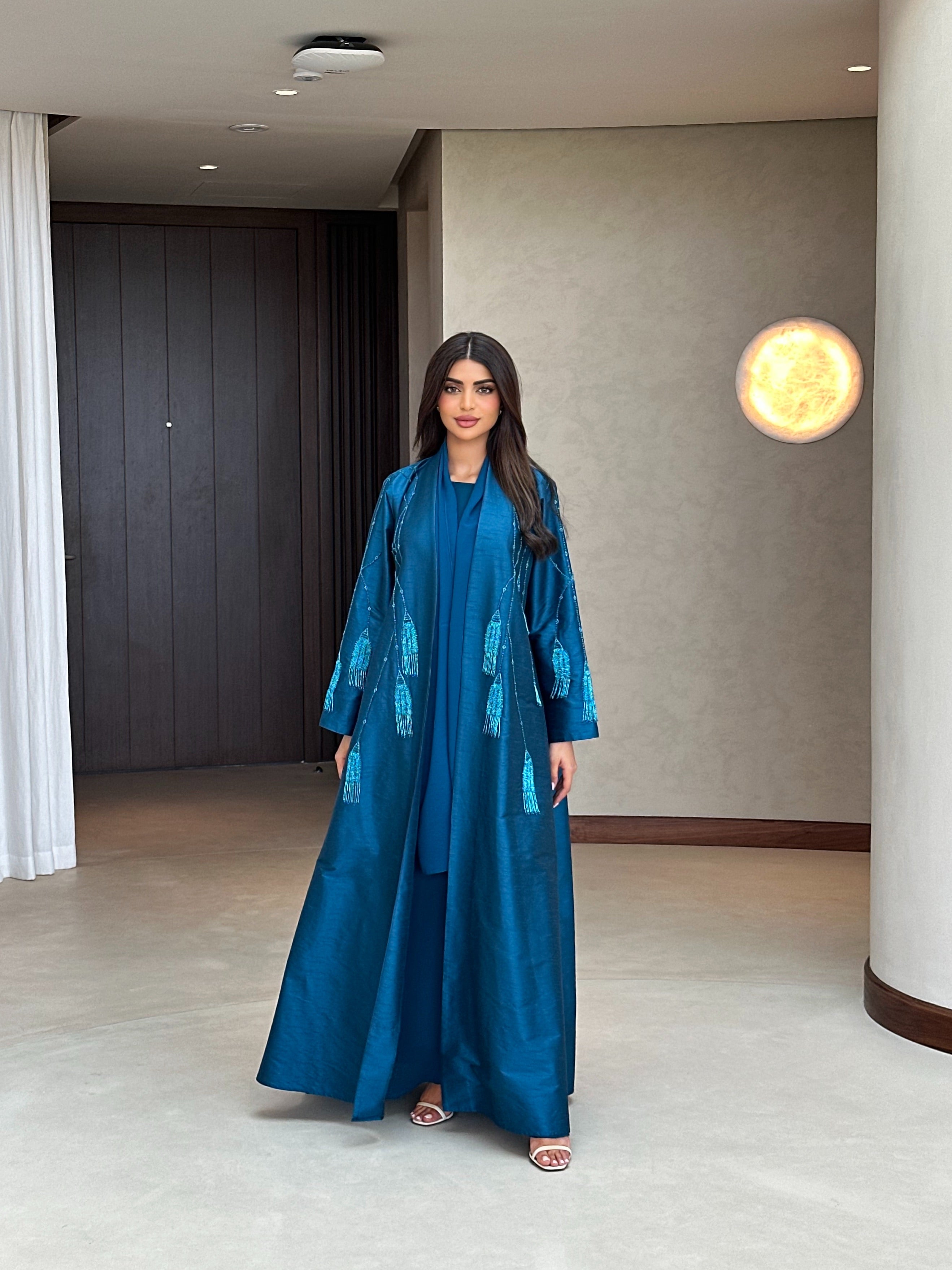 TURQUOISE OCEAN MAJESTY ABAYA #586