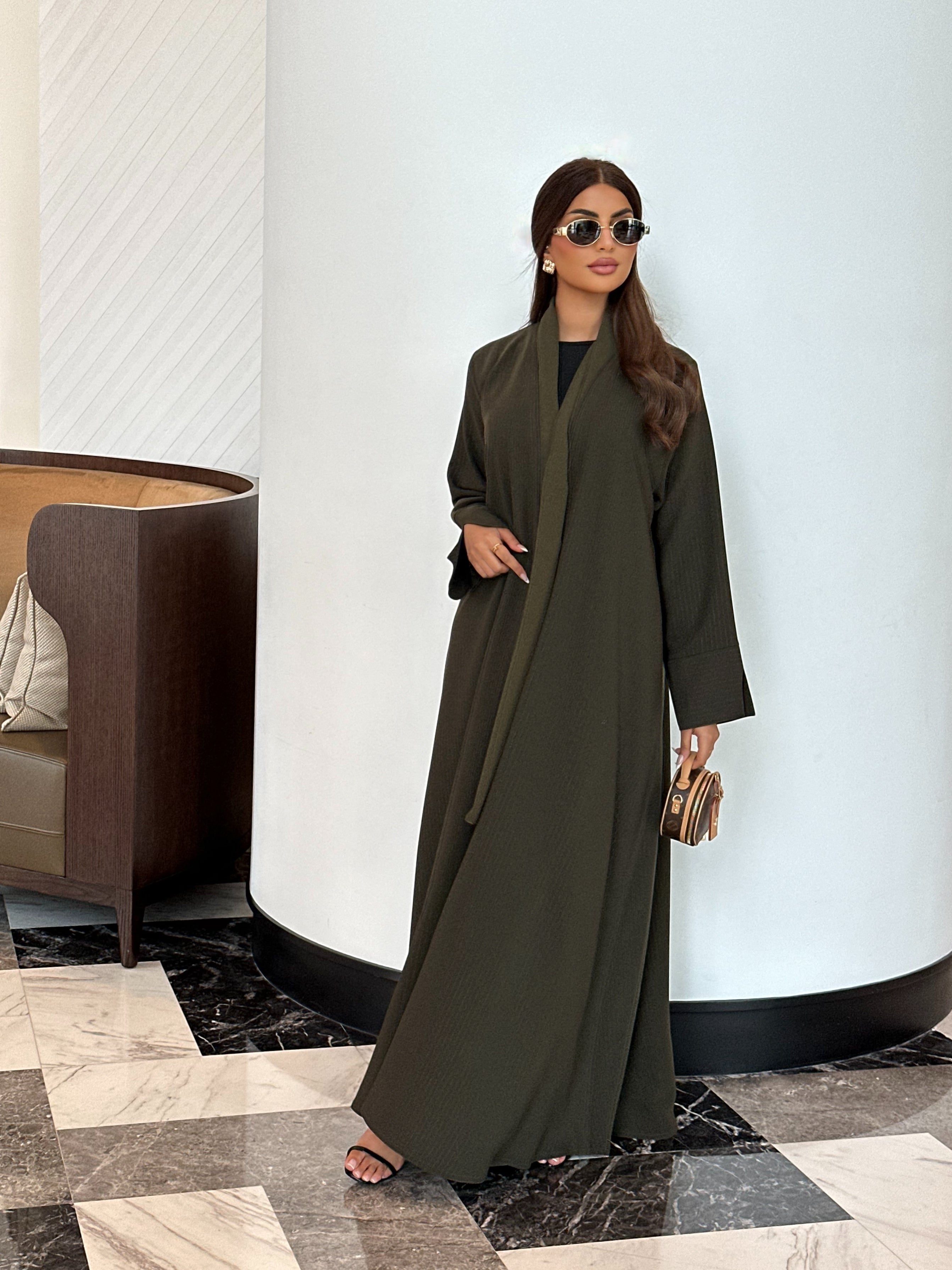 ELEGANT OLIVE ABAYA #478