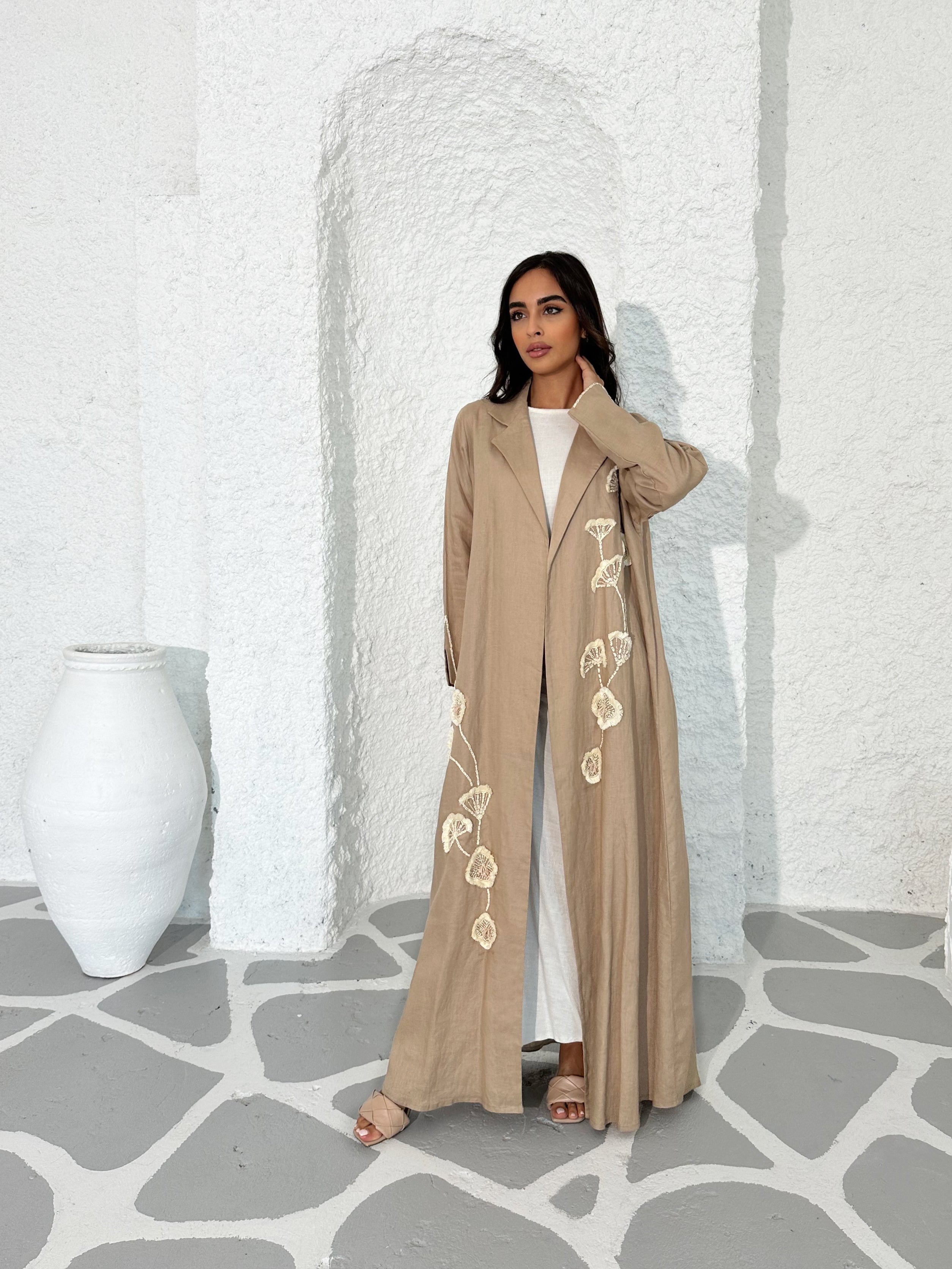 ELEGANT LINEN BLAZER ABAYA #407