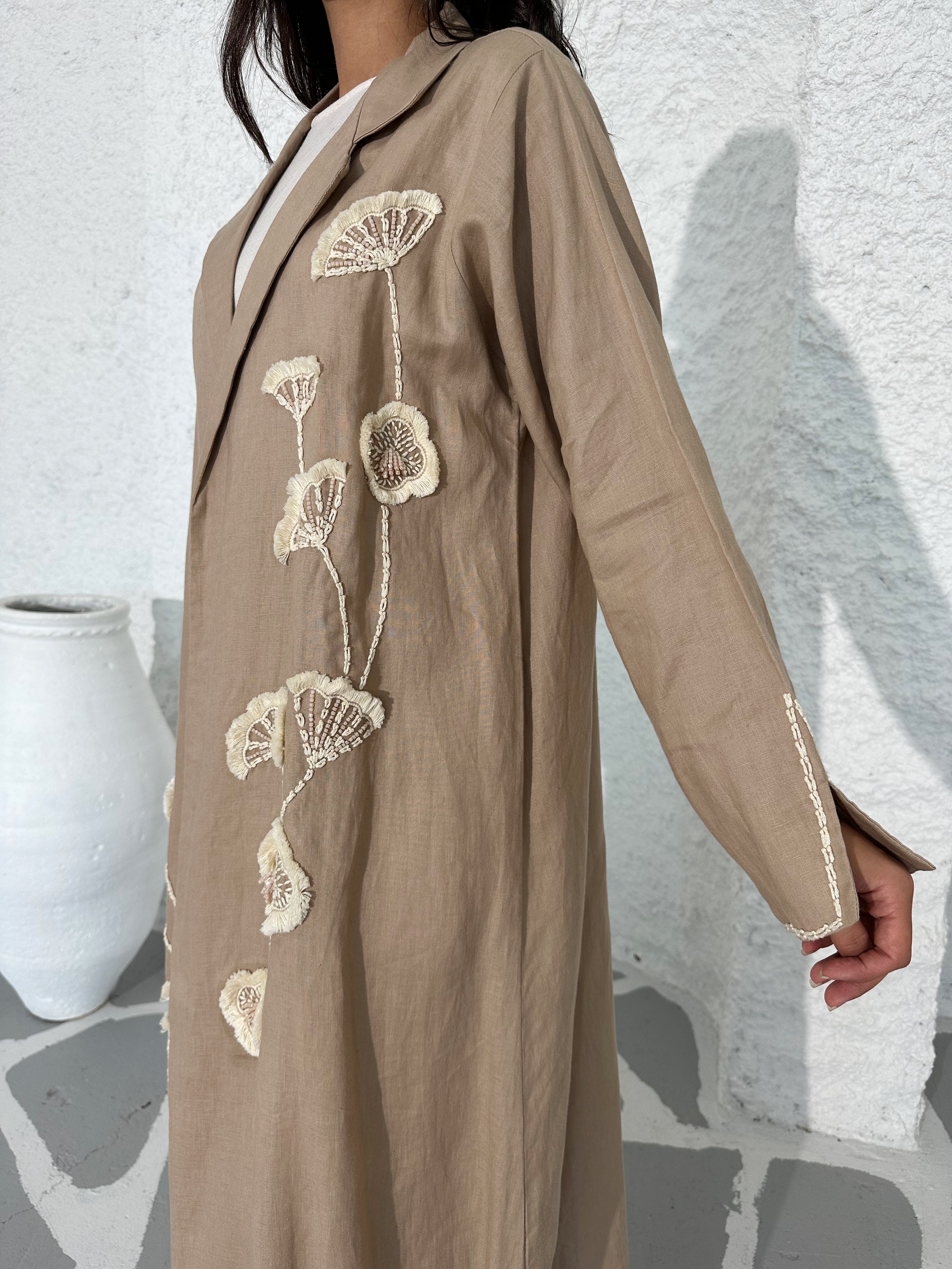 ELEGANT LINEN BLAZER ABAYA #407