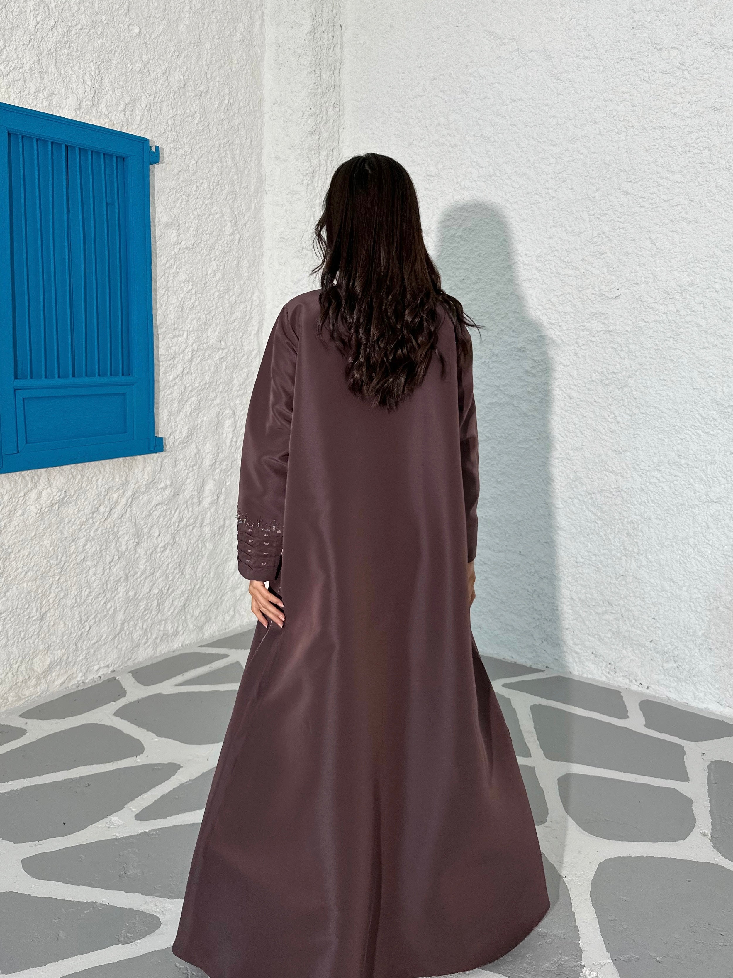 ELEGANT BROWN ABAYA #393