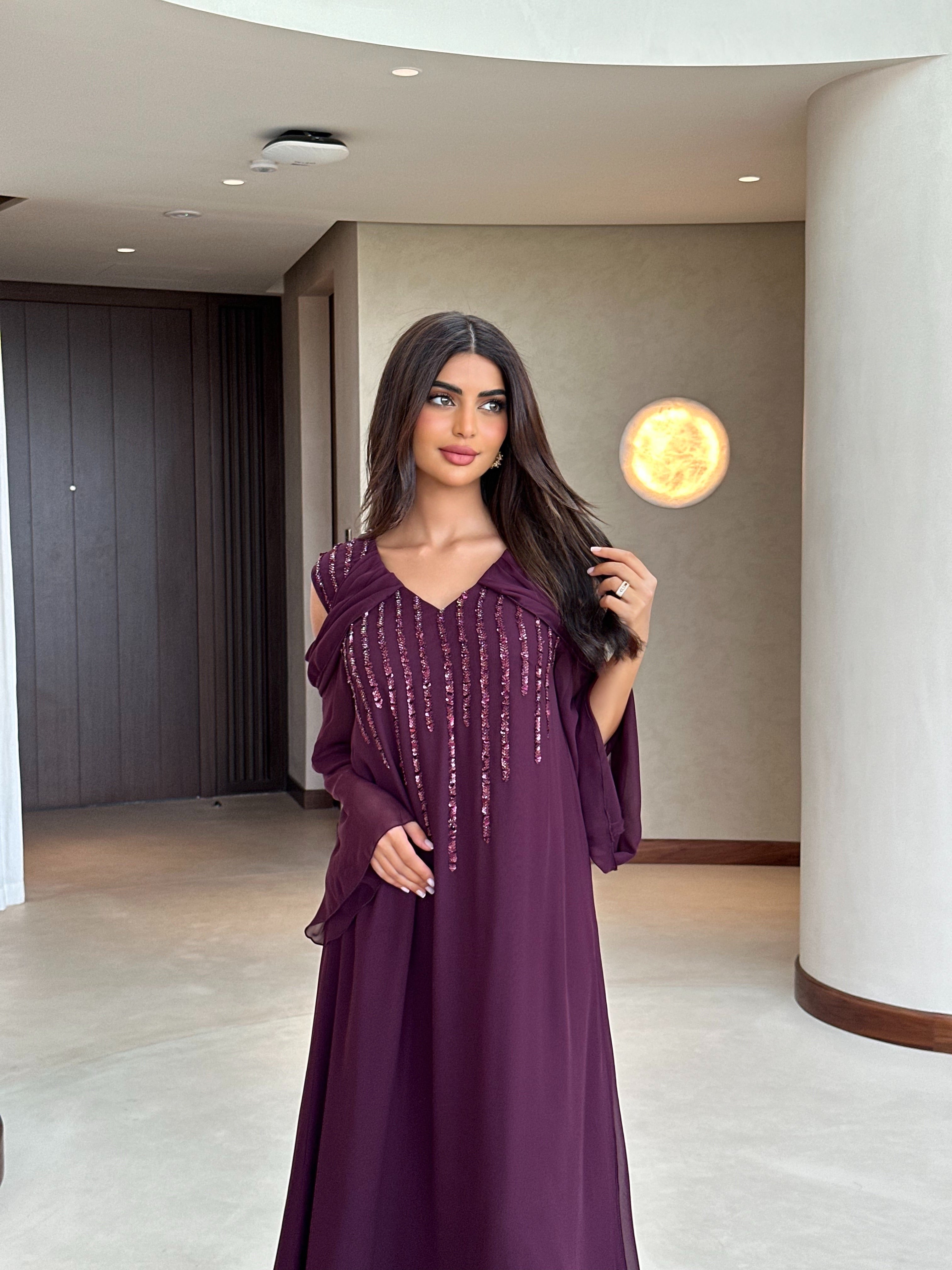 ELEGANT PURPLE RAMADAN DRESS #581