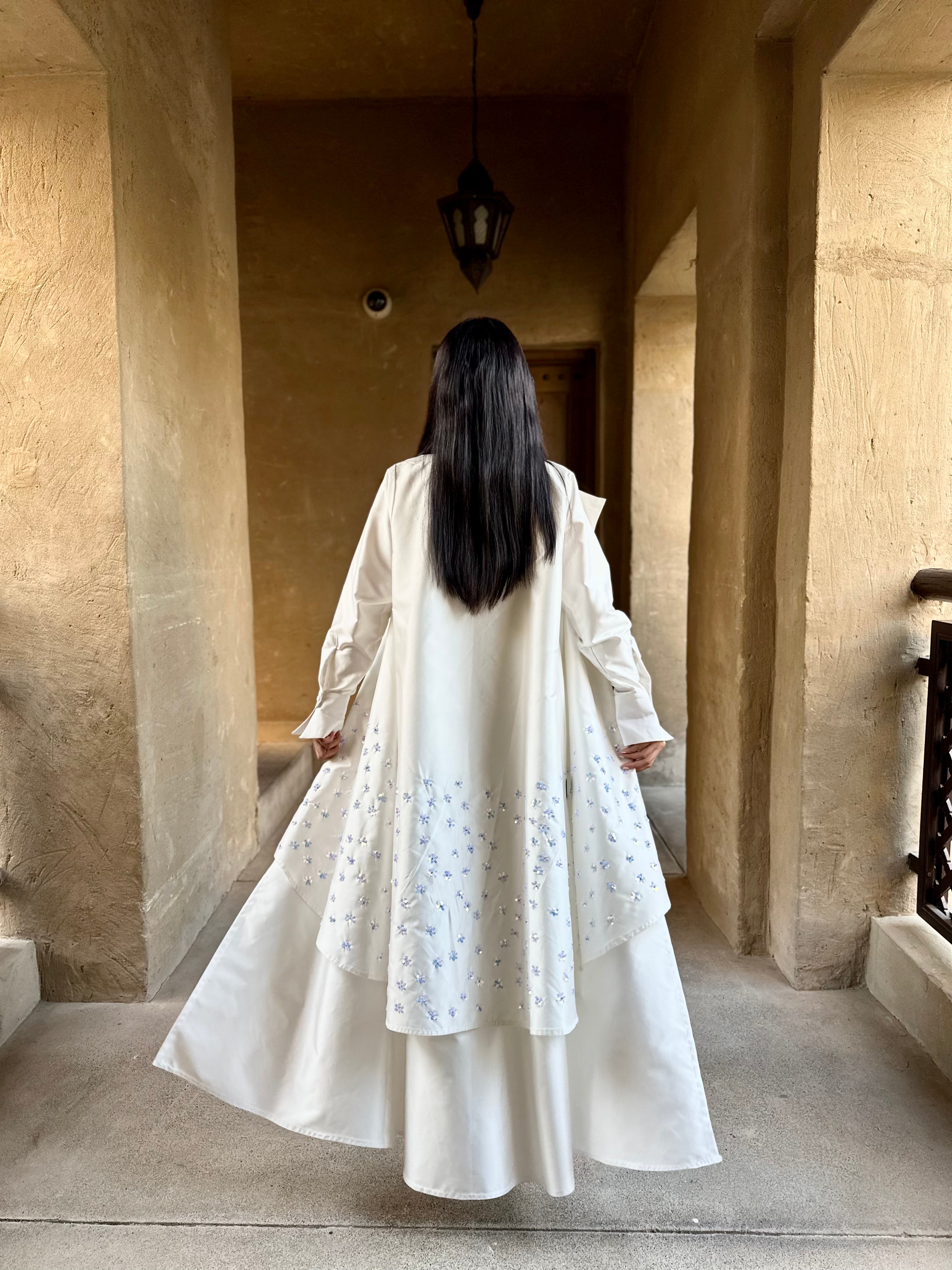 LUXURY OFF-WHITE ABAYA #184